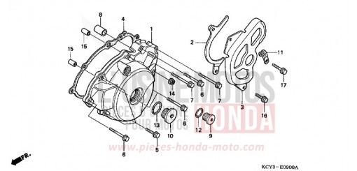 LEFT CRANKCASE COVER XR400R2 de 2002